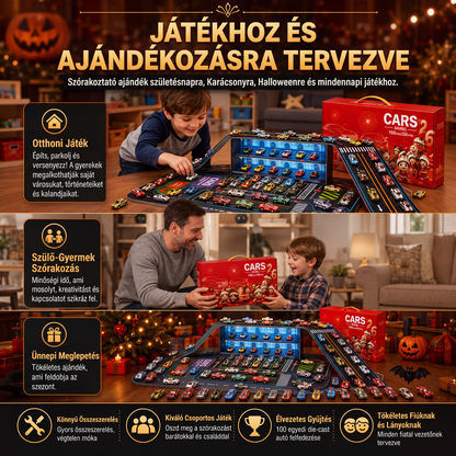 🚗 Összecsukható garázs játékautóknak – kreatív játékkészlet gyerekeknek 🏁✨
