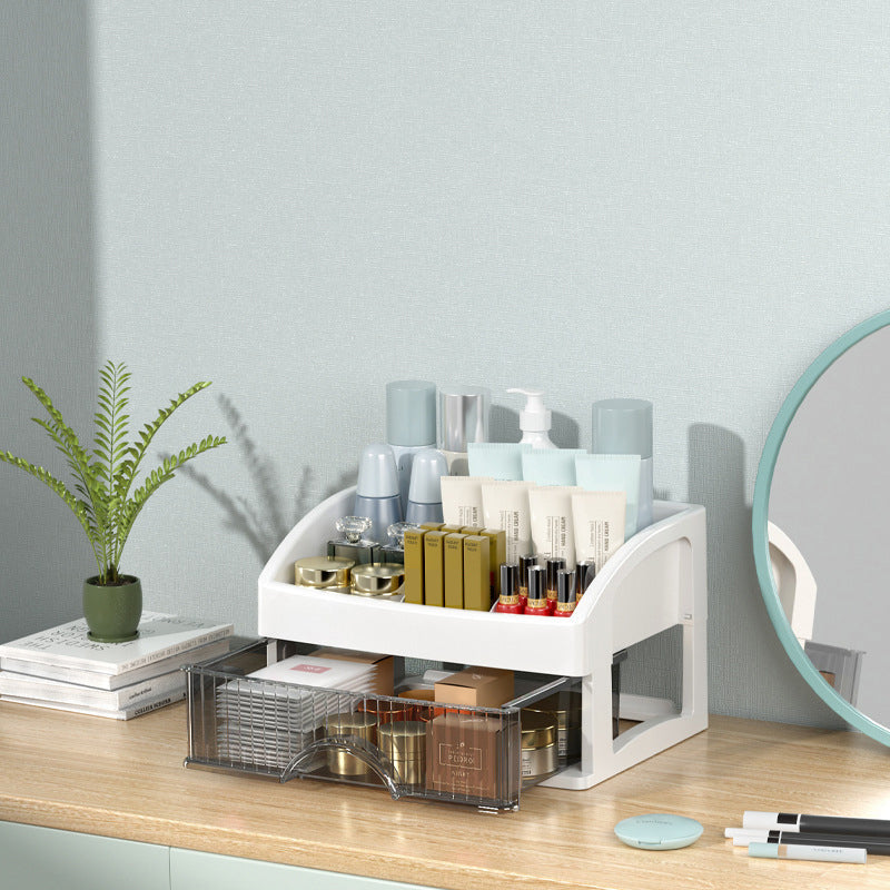 💄✨ Átlátszó fiókokkal ellátott kozmetikumtartó – moduláris kialakítású, egymásra rakható