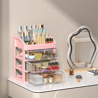 💄✨ Átlátszó fiókokkal ellátott kozmetikumtartó – moduláris kialakítású, egymásra rakható