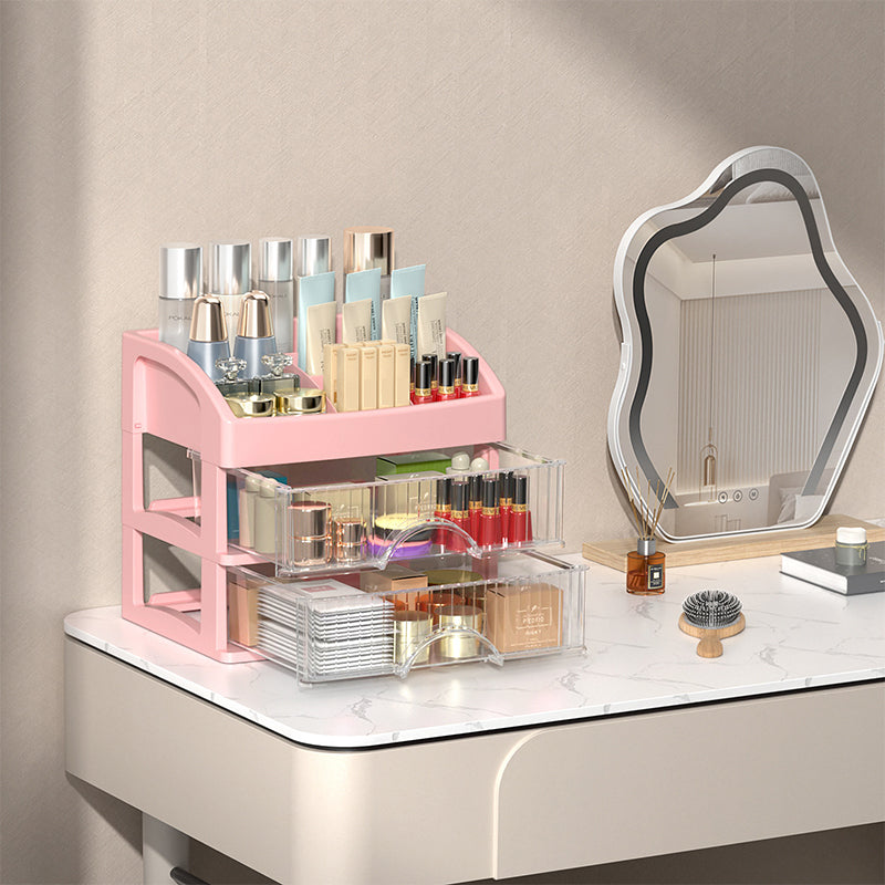 💄✨ Átlátszó fiókokkal ellátott kozmetikumtartó – moduláris kialakítású, egymásra rakható