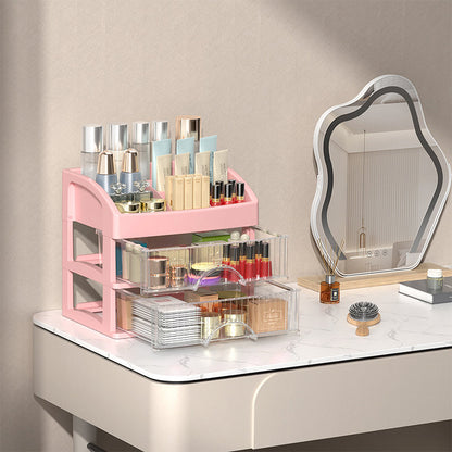 💄✨ Átlátszó fiókokkal ellátott kozmetikumtartó – moduláris kialakítású, egymásra rakható