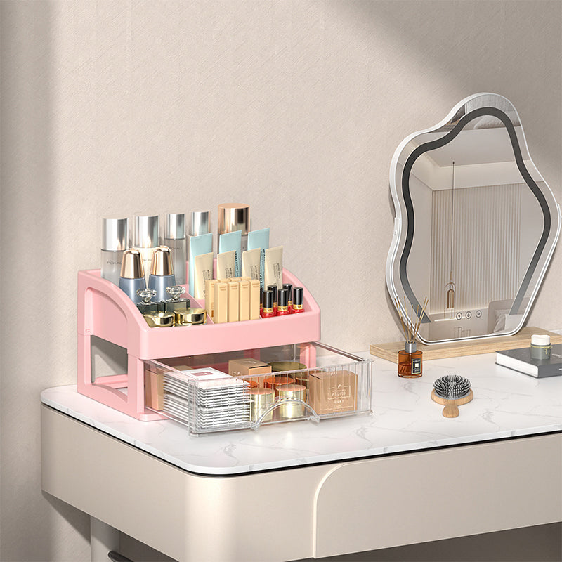 💄✨ Átlátszó fiókokkal ellátott kozmetikumtartó – moduláris kialakítású, egymásra rakható
