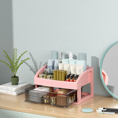 💄✨ Átlátszó fiókokkal ellátott kozmetikumtartó – moduláris kialakítású, egymásra rakható