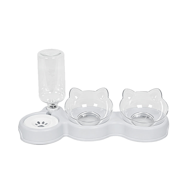🐾🥣 Emelt és ferde 2 az 1-ben állati etetőtál – kényelmes etetés és ergonómikus kialakítás ✨