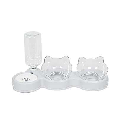 🐾🥣 Emelt és ferde 2 az 1-ben állati etetőtál – kényelmes etetés és ergonómikus kialakítás ✨