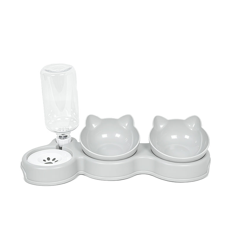 🐾🥣 Emelt és ferde 2 az 1-ben állati etetőtál – kényelmes etetés és ergonómikus kialakítás ✨