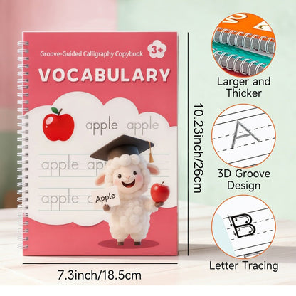 ✏️📚 Írásgyakorló füzet gyerekeknek – többször használható, eltűnő tintával ✨