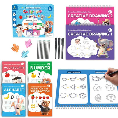 ✏️📚 Írásgyakorló füzet gyerekeknek – többször használható, eltűnő tintával ✨