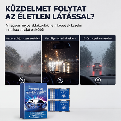 🚗✨ Pezsgőtabletták autóablakok tisztításához – csíkmentes, tiszta ablak
