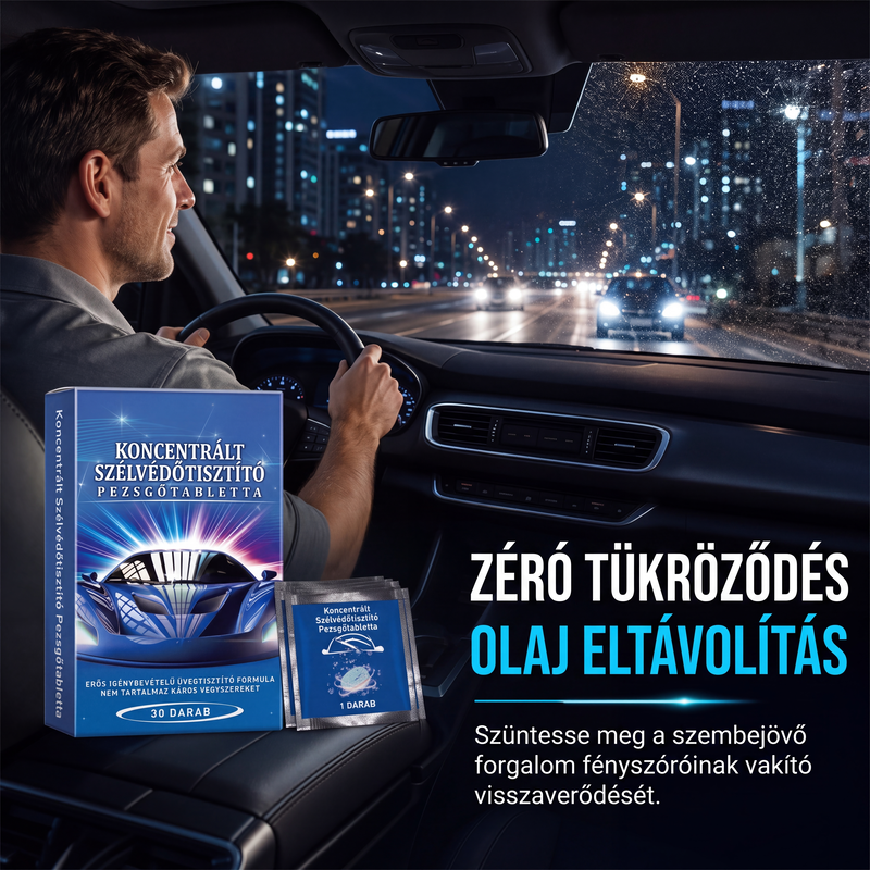 🚗✨ Pezsgőtabletták autóablakok tisztításához – csíkmentes, tiszta ablak