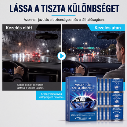 🚗✨ Pezsgőtabletták autóablakok tisztításához – csíkmentes, tiszta ablak