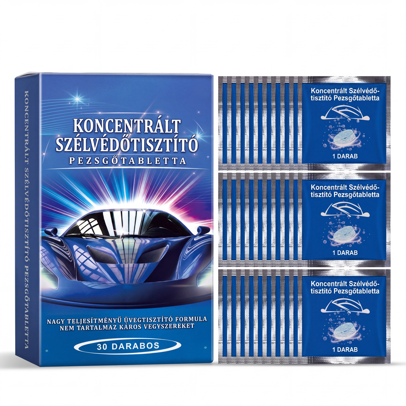 🚗✨ Pezsgőtabletták autóablakok tisztításához – csíkmentes, tiszta ablak