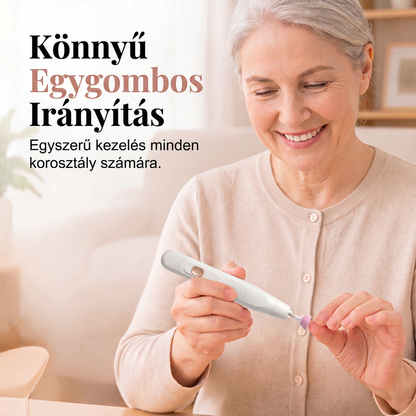 💅✨ Hordozható elektromos manikűr- és pedikűrkészlet – kényelmes körömápolás
