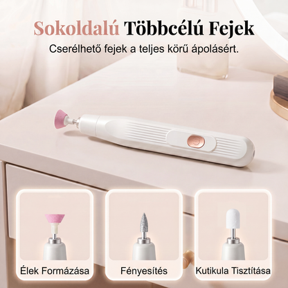 💅✨ Hordozható elektromos manikűr- és pedikűrkészlet – kényelmes körömápolás