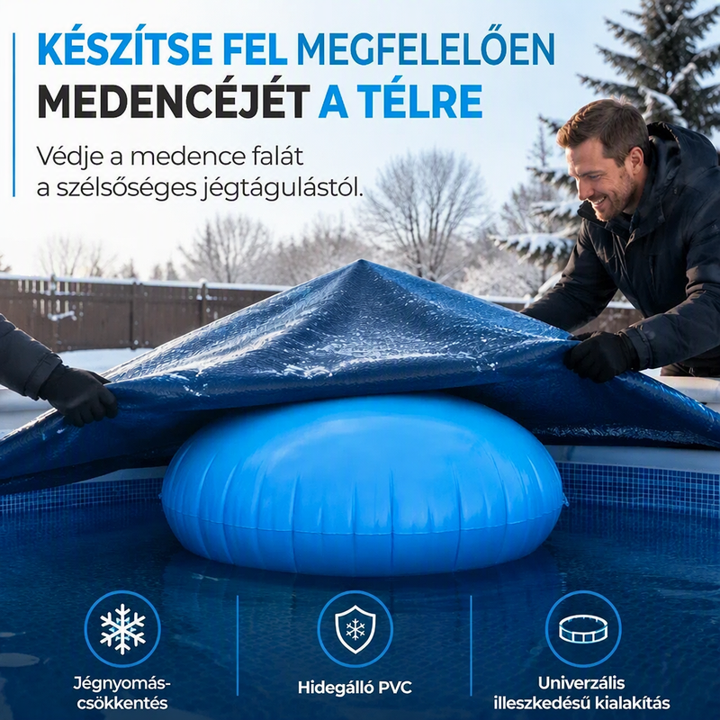 🏊❄️ Téli medencefedél – védelmet nyújt a jég, a fagy és a víz ellen 🛡️