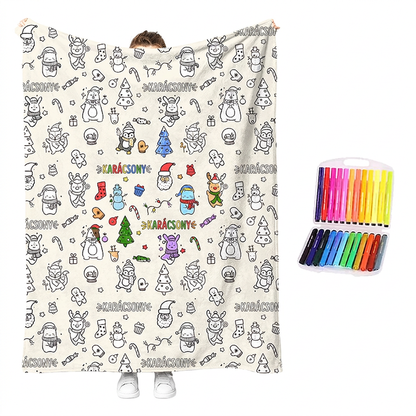 🎨 Kreatív festés szülők és gyermekek számára – DIY-festésű takaró