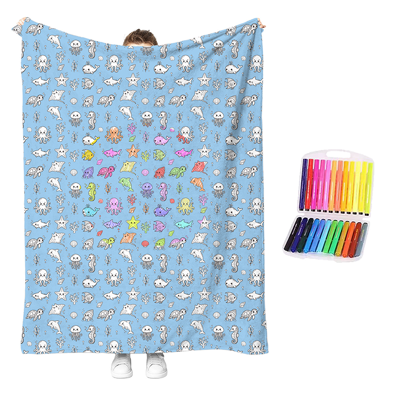 🎨 Kreatív festés szülők és gyermekek számára – DIY-festésű takaró