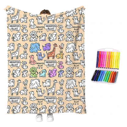🎨 Kreatív festés szülők és gyermekek számára – DIY-festésű takaró