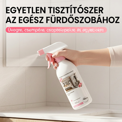 🧼 Fürdőszobai tisztítóspray – Többcélú, vízkő- és folteltávolító 🔥