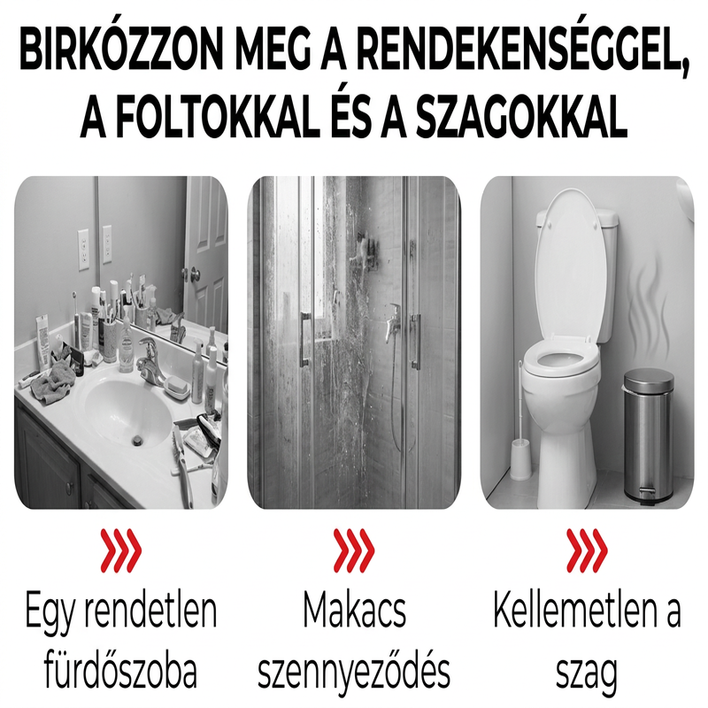 🧼 Fürdőszobai tisztítóspray – Többcélú, vízkő- és folteltávolító 🔥