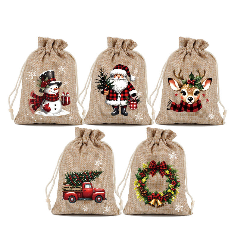 🎄🎁 Karácsonyi ajándékzsákok zsinórral – gyors és elegáns ajándékcsomagolás ✨