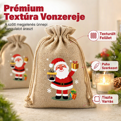🎄🎁 Karácsonyi ajándékzsákok zsinórral – gyors és elegáns ajándékcsomagolás ✨