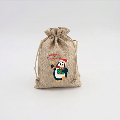 🎄🎁 Karácsonyi ajándékzsákok zsinórral – gyors és elegáns ajándékcsomagolás ✨