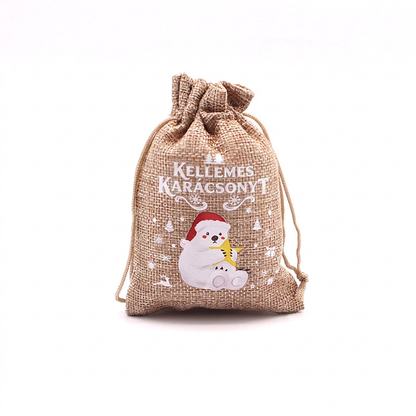 🎄🎁 Karácsonyi ajándékzsákok zsinórral – gyors és elegáns ajándékcsomagolás ✨