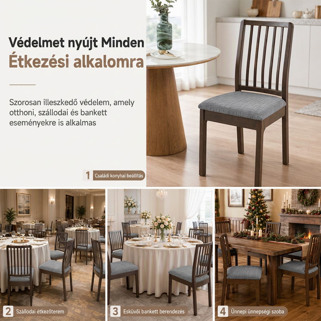 🪑✨ Elegáns, egyszerű és rugalmas székhuzatok — elegáns kialakítás, tökéletes illeszkedés