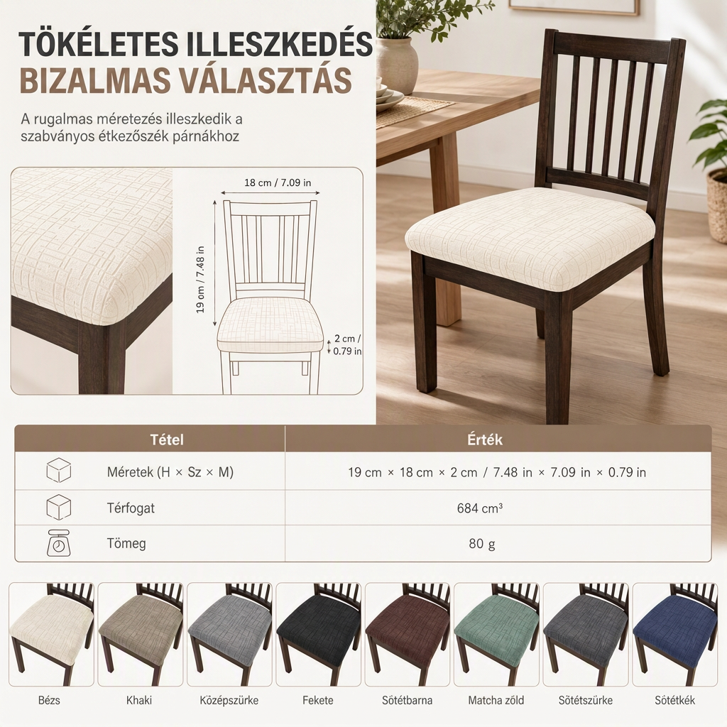 🪑✨ Elegáns, egyszerű és rugalmas székhuzatok — elegáns kialakítás, tökéletes illeszkedés