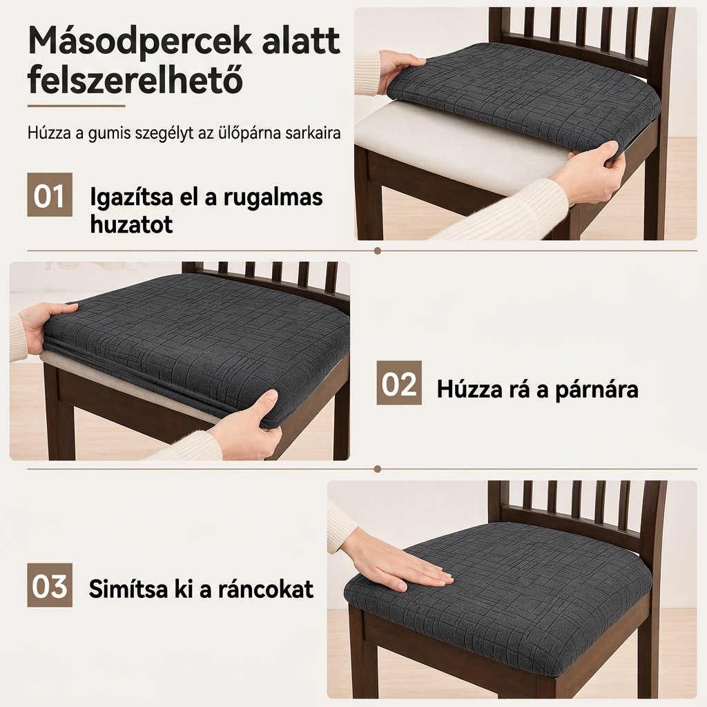 🪑✨ Elegáns, egyszerű és rugalmas székhuzatok — elegáns kialakítás, tökéletes illeszkedés