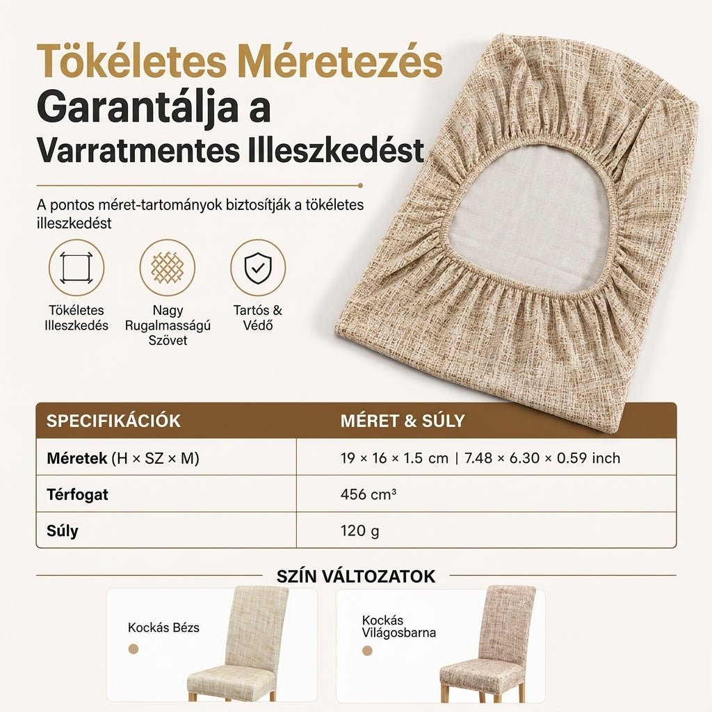 🪑1+1 INGYEN✨Kockás Székhuzat: Egész Éves Védelem és Tökéletes Illeszkedés
