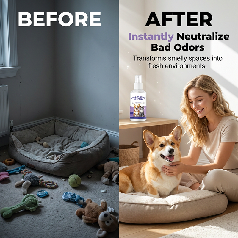 🐶🌿 Szagtalanító spray háziállatok számára – semlegesíti a kellemetlen szagokat és felfrissít