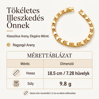 💖Elegáns, szív alakú láncszemekből álló karkötő – romantikus, kifinomult kialakítás ✨