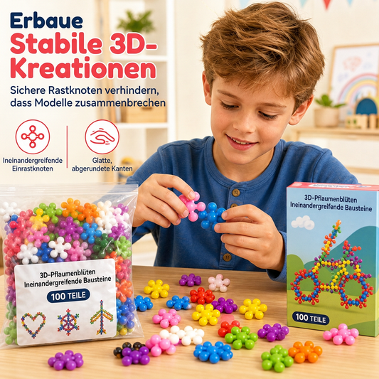 ❄️🧩 3D hópelyhek építőelemek gyerekeknek – kreatív építés és elemek összerakása ✨