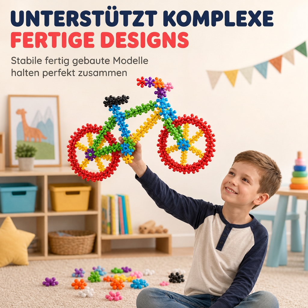 ❄️🧩 3D hópelyhek építőelemek gyerekeknek – kreatív építés és elemek összerakása ✨