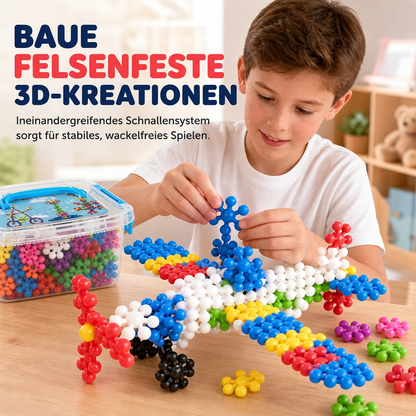 ❄️🧩 3D hópelyhek építőelemek gyerekeknek – kreatív építés és elemek összerakása ✨