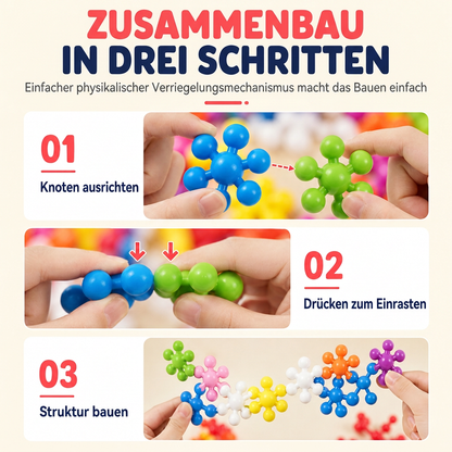 ❄️🧩 3D hópelyhek építőelemek gyerekeknek – kreatív építés és elemek összerakása ✨