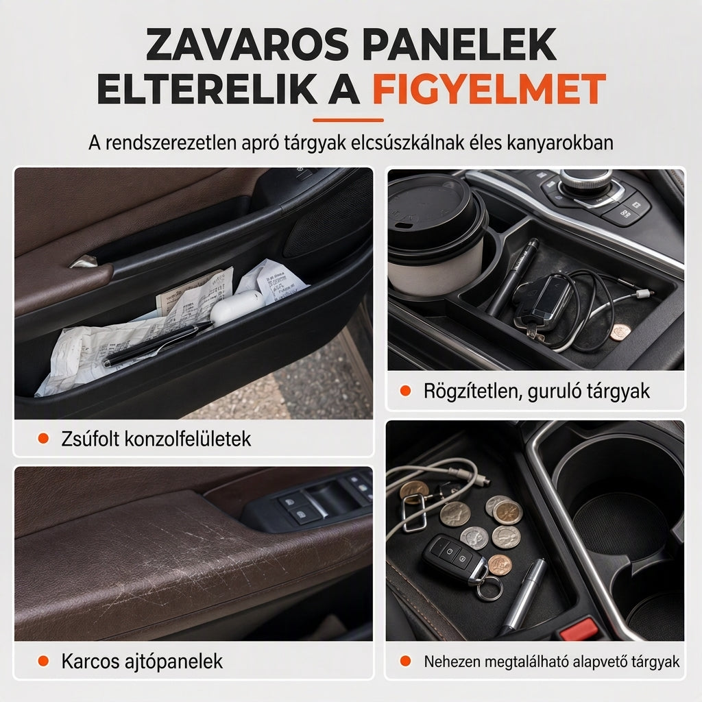 🚗 🥤Összecsukható pohártartó – Nagy palackokhoz, rendezett utastérhez ✨