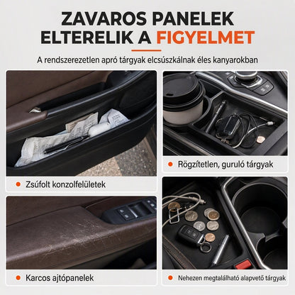 🚗 🥤Összecsukható pohártartó – Nagy palackokhoz, rendezett utastérhez ✨