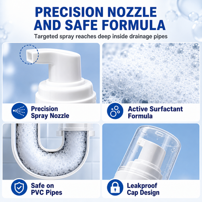 🫧🚿 Lefolyótisztító hab – eltávolítja az eltömődéseket, az üledéket és a kellemetlen szagokat ✨