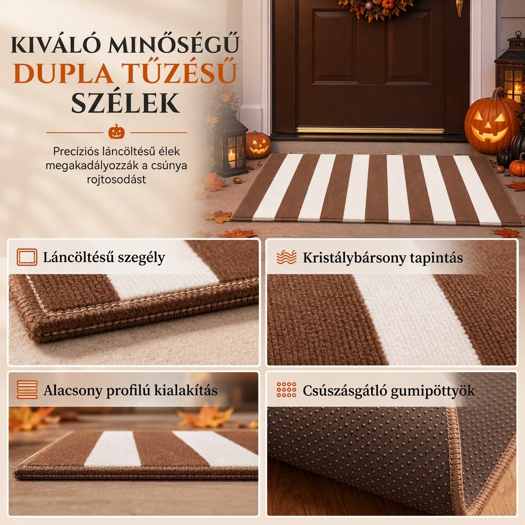 🚗✨ Csúszásgátló, csíkos szőnyeg az autó ajtajához – praktikus és könnyen felszerelhető