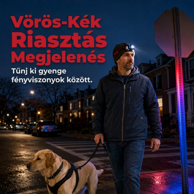 💡 Újratölthető LED fejlámpa mozgásérzékelővel