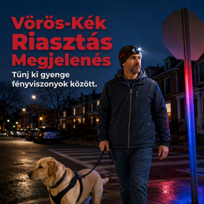 💡 Újratölthető LED fejlámpa mozgásérzékelővel