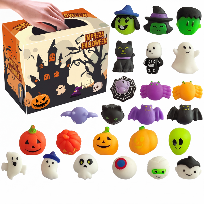 🤲🎃 Halloween-i puha gumiból készült stresszoldó játékok szettje