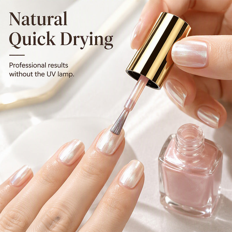 ✨💅 Moonlight Pearl körömlakk – gyöngyházfényű, tejes tea árnyalatú, gyorsan szárad a levegőn