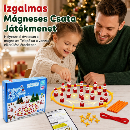 🎁 Hordozható karácsonyi mágneses sakk – családi móka bárhol