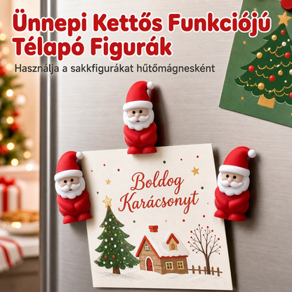 🎁 Hordozható karácsonyi mágneses sakk – családi móka bárhol