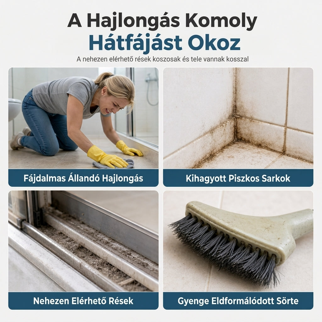 🧹Többfunkciós, kihúzható nyéllel ellátott padlómosó kefe