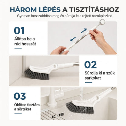 🧹Többfunkciós, kihúzható nyéllel ellátott padlómosó kefe